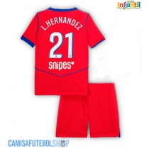 Camisa de time de futebol Paris Saint-Germain Lucas Hernandez #21 Replicas 3º Equipamento Infantil 2025-26 Manga Curta (+ Calças curtas)